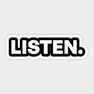 Listen Sticker